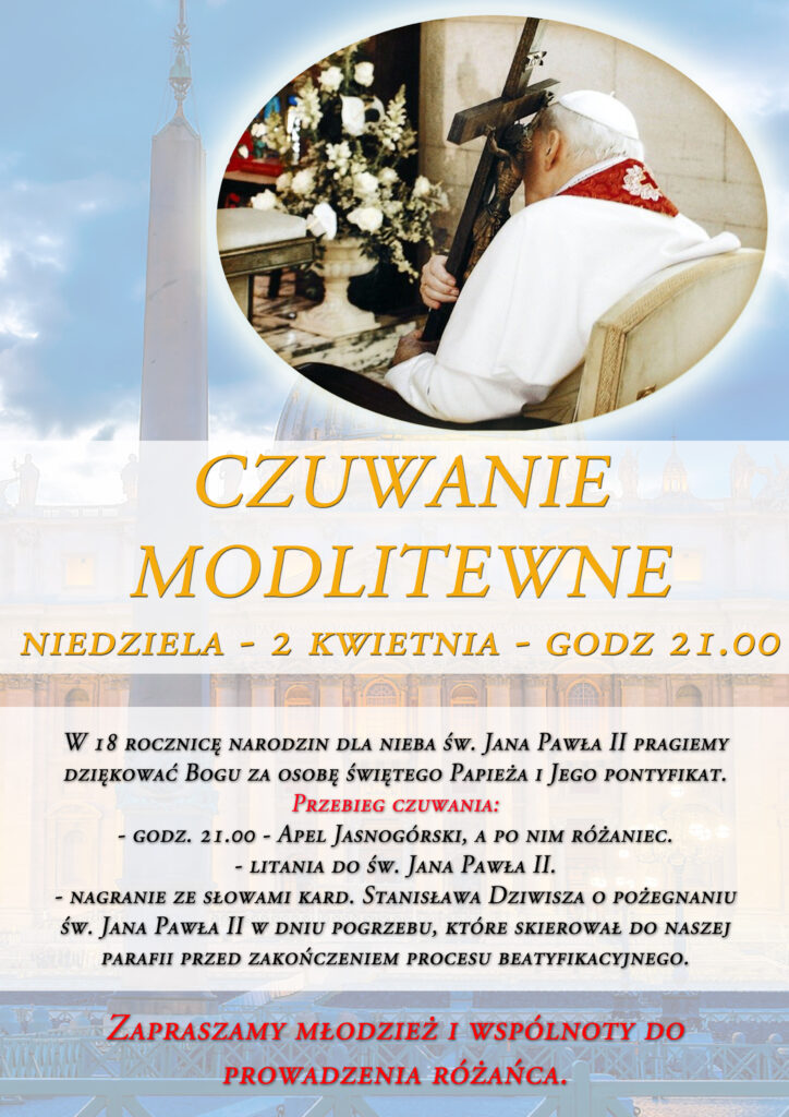 Czuwanie modlitewne – 2.04.2023 r.
