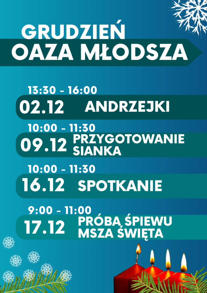 Oaza Młodsza – grudzień