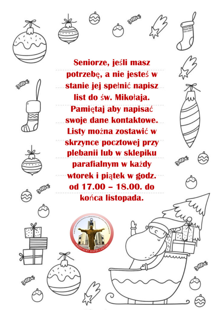 List do św. Mikołaja od seniora
