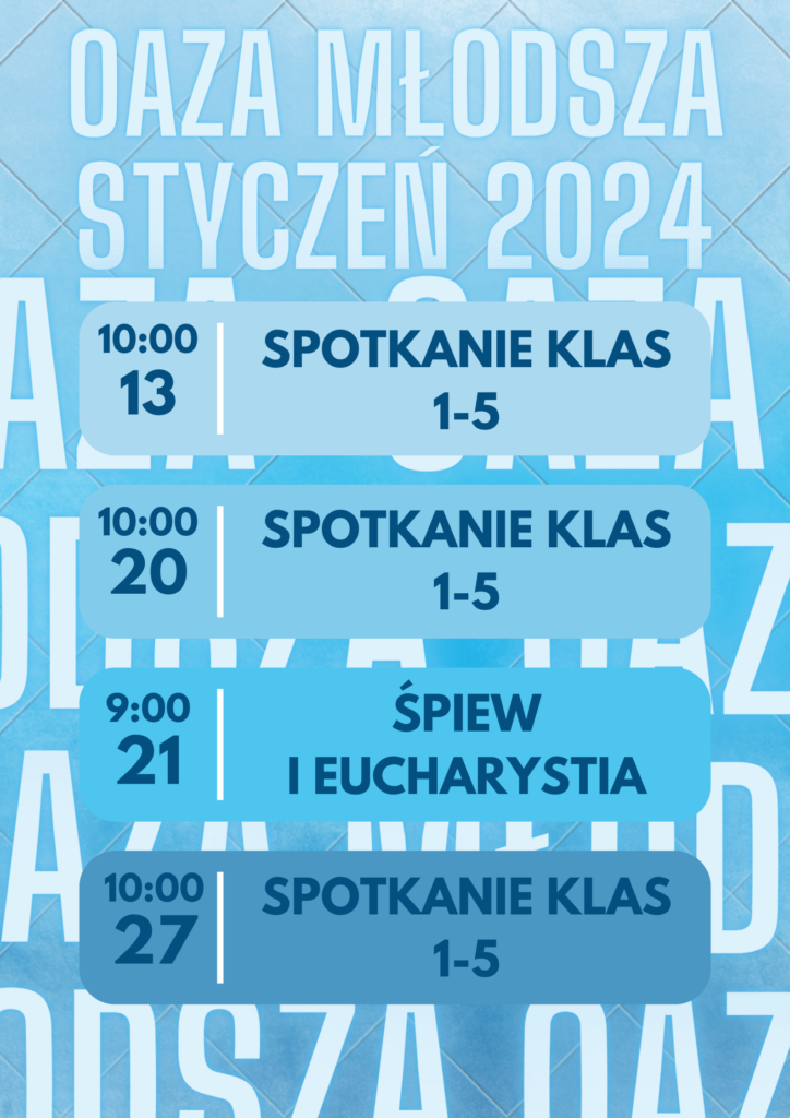 Oaza Młodsza – styczeń 2024